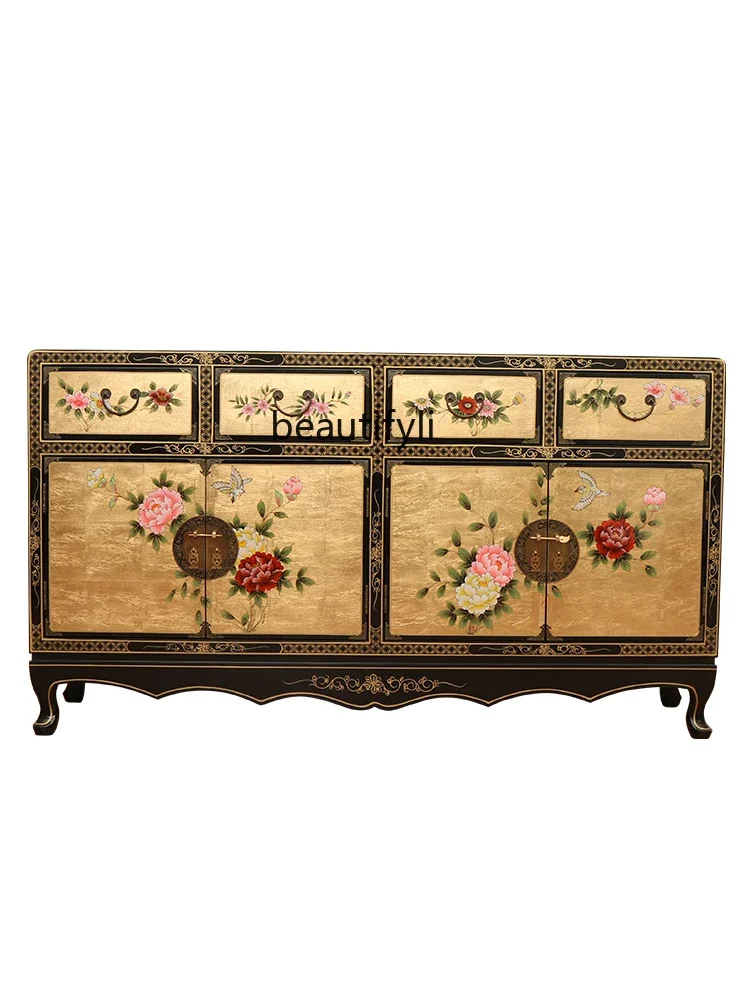 New Chinese Style Sideboard Cabinet Painted Cabinet Living Room Dining Room Wall Household Storage
New Chinese Style Sideboard Cabinet Painted Cabinet Living Room Dining Room Wall Household Storage
