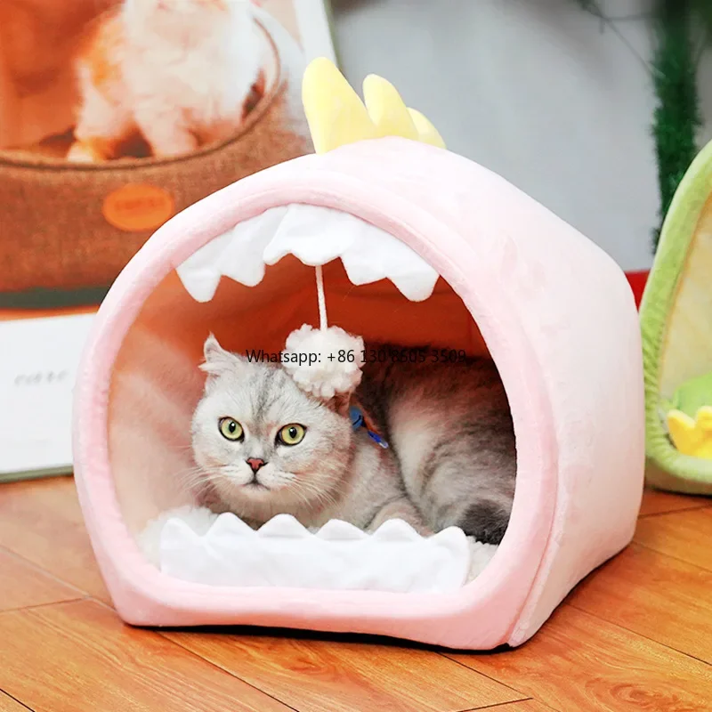 Manufacturer Wholesale Custom Logo Cute Dinosaur Design Cat Cave Bed
Manufacturer Wholesale Custom Logo Cute Dinosaur Design Cat Cave Bed