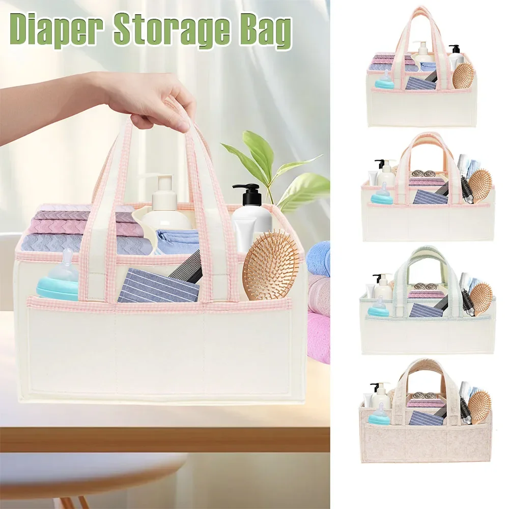 Diaper Caddy Organizer Felt Cloth Diaper Storage Bag with Handles and Removable Dividers Travel Portable Nursery Storage Basket
Diaper Caddy Organizer Felt Cloth Diaper Storage Bag with Handles and Removable Dividers Travel Portable Nursery Storage Basket