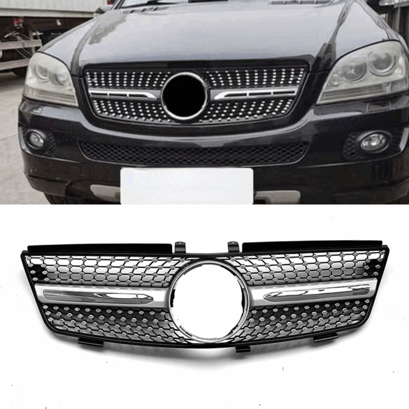 Front Racing Mesh Bumper Grille Fit for Mercedes-Benz ML Class W164 2005-2008 Black
Front Racing Mesh Bumper Grille Fit for Mercedes-Benz ML Class W164 2005-2008 Black