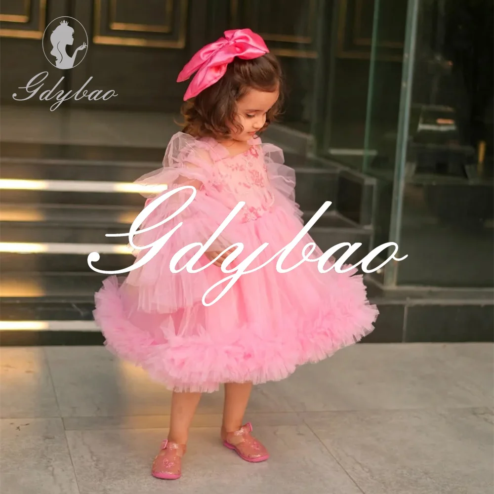 Applique Pleat Long Ball Princess Wedding Flower Girl Dress Long Sleeve Knee Length Classic First Communion Dress Customized
Applique Pleat Long Ball Princess Wedding Flower Girl Dress Long Sleeve Knee Length Classic First Communion Dress Customized