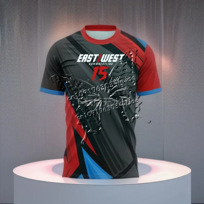 East Vs West 15 Devon Larratt Arm Wrestling Jersey Team Wrist Enthusiasts Training Fitness Game-day Uniform Short Sleeve T-shirt
East Vs West 15 Devon Larratt Arm Wrestling Jersey Team Wrist Enthusiasts Training Fitness Game-day Uniform Short Sleeve T-shirt
