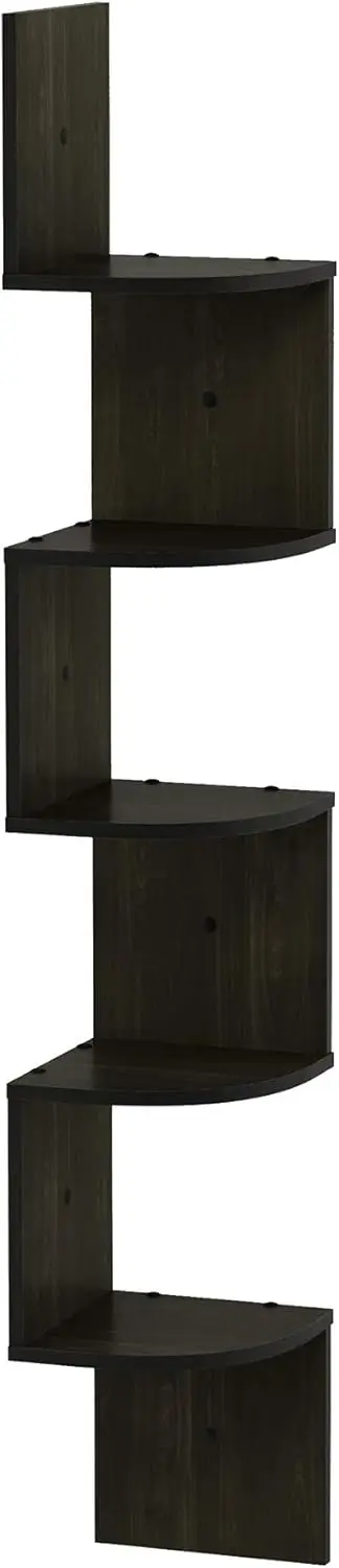 5-Tier Zigzag Corner Floating Shelf Set, Wall Mounted Bookshelf for Living Room, Bedroom, Bathroom, Home Office, Espresso
5-Tier Zigzag Corner Floating Shelf Set, Wall Mounted Bookshelf for Living Room, Bedroom, Bathroom, Home Office, Espresso