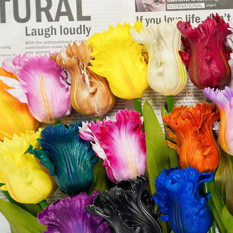 Simulation Flower Tassel Tulip PU Large Gradient Color Hand-Held Flower Living Room Bedroom Desktop Decoration Fake Flower
Simulation Flower Tassel Tulip PU Large Gradient Color Hand-Held Flower Living Room Bedroom Desktop Decoration Fake Flower