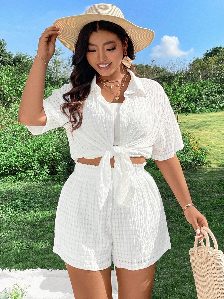 plus Size Women's Summer 2025 Pure Color Cutout Beach Knit Suit in Polyester Material Best Choice for Beachwear
plus Size Women's Summer 2025 Pure Color Cutout Beach Knit Suit in Polyester Material Best Choice for Beachwear
