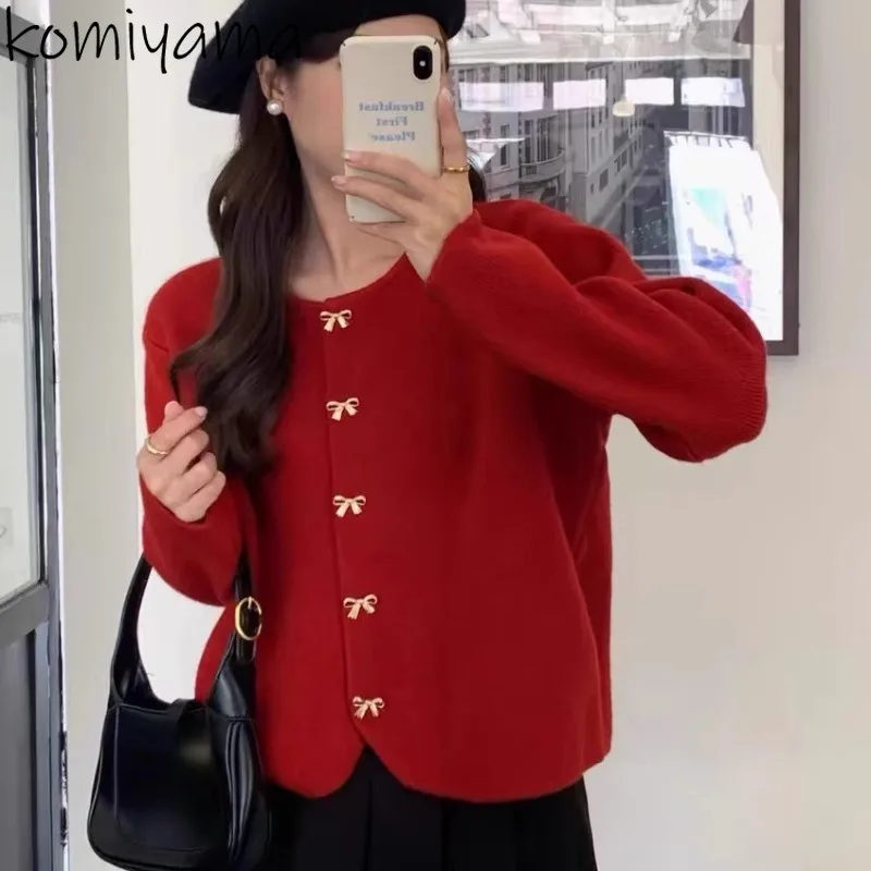 Bow Button Cardigan Small Fragrnace Outerwears Autumn 2025 Woman Sweater Long Sleeve Ropa Mujer New Knitted Cardigans
Bow Button Cardigan Small Fragrnace Outerwears Autumn 2025 Woman Sweater Long Sleeve Ropa Mujer New Knitted Cardigans