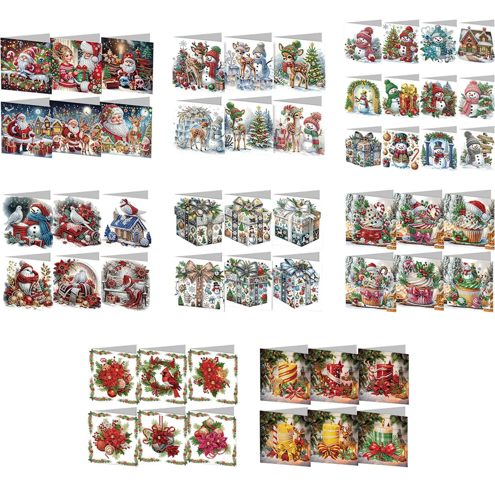 6/12pcs Christmas Cards Diamond Painting Greeting Cards 5D Diamond Embroidery Diamond Mosaic Set DIY Holiday Christmas Gift
6/12pcs Christmas Cards Diamond Painting Greeting Cards 5D Diamond Embroidery Diamond Mosaic Set DIY Holiday Christmas Gift