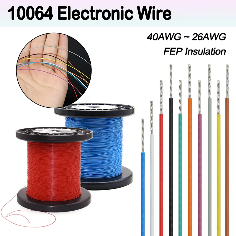 10/100M 10064 Electronic Wire 40AWG-26AWG Ultra Fine Micro Litz FEP Insulation High Conductivity Tinned Copper Wire Solder Cable
10/100M 10064 Electronic Wire 40AWG-26AWG Ultra Fine Micro Litz FEP Insulation High Conductivity Tinned Copper Wire Solder Cable