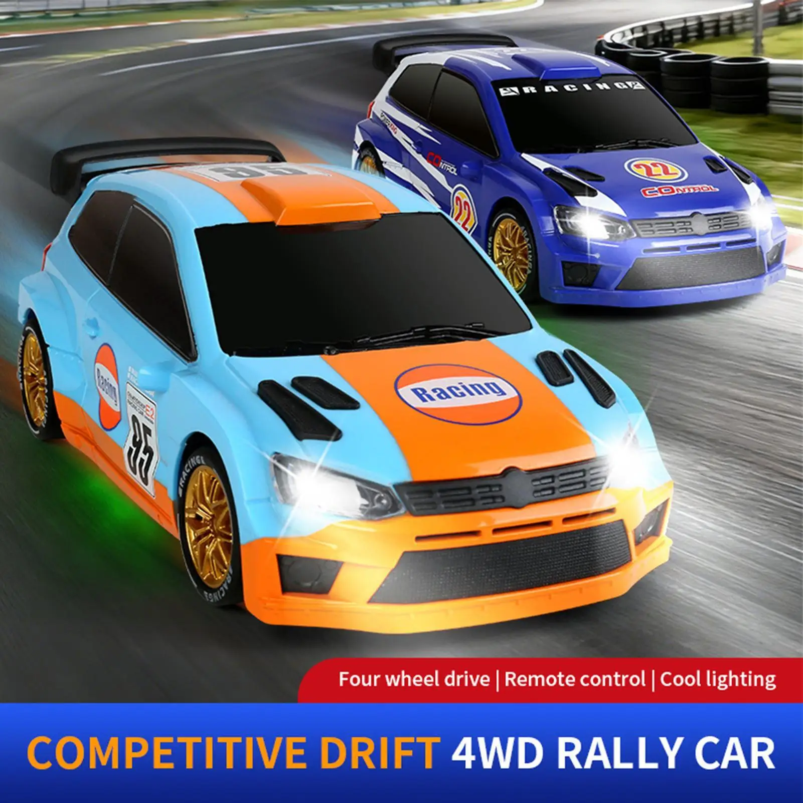 RC Drift Car Toy 4WD Four Wheel Drive LED Light Remote Control Race Car for Teens Kids Playground Driveway Pavement Racing Game
RC Drift Car Toy 4WD Four Wheel Drive LED Light Remote Control Race Car for Teens Kids Playground Driveway Pavement Racing Game