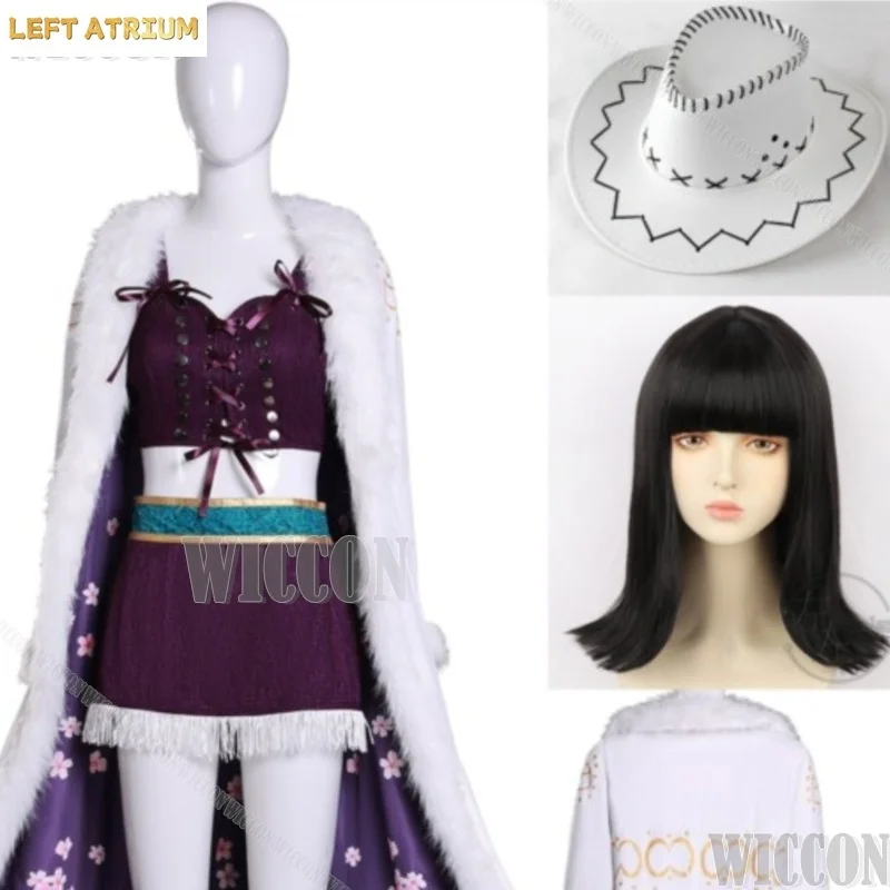 Nico One Robin Anime Movie Cosplay Costume Purple Top Skirt White Cape Hat Black Wig Woman Girl Halloween Party Navidad Carnaval
Nico One Robin Anime Movie Cosplay Costume Purple Top Skirt White Cape Hat Black Wig Woman Girl Halloween Party Navidad Carnaval