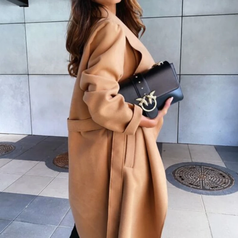 Autumn and Winter 2023 European and American Fashion Solid Color Lapel Long-sleeved Tie Cardigan Woolen Coat Women's Clothing
Autumn and Winter 2023 European and American Fashion Solid Color Lapel Long-sleeved Tie Cardigan Woolen Coat Women's Clothing