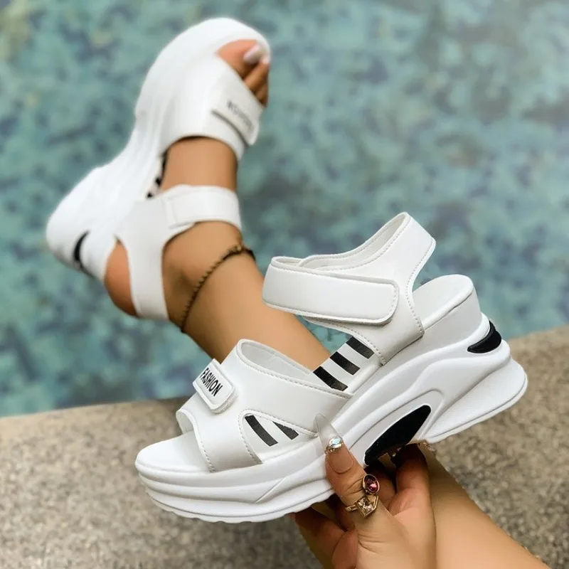 Women's Open Toe Chunky Sandals Casual Hook and Loop Straps Sporty Shoes for Outdoor Walking Vacations and Daily Summer Outings
Women's Open Toe Chunky Sandals Casual Hook and Loop Straps Sporty Shoes for Outdoor Walking Vacations and Daily Summer Outings