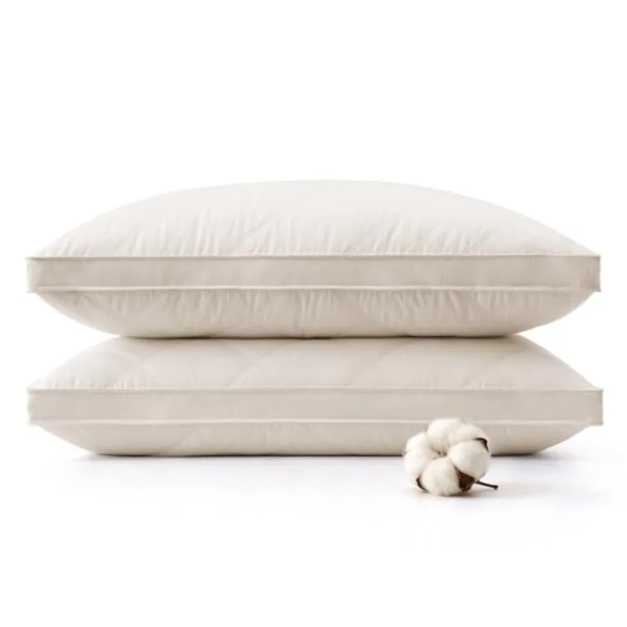 ® Goose Feathers and Down Pillows 100% Organic Cotton Cover Gusseted Pillow for Sleeping Hotel Collection Bed Pillows Standard
® Goose Feathers and Down Pillows 100% Organic Cotton Cover Gusseted Pillow for Sleeping Hotel Collection Bed Pillows Standard