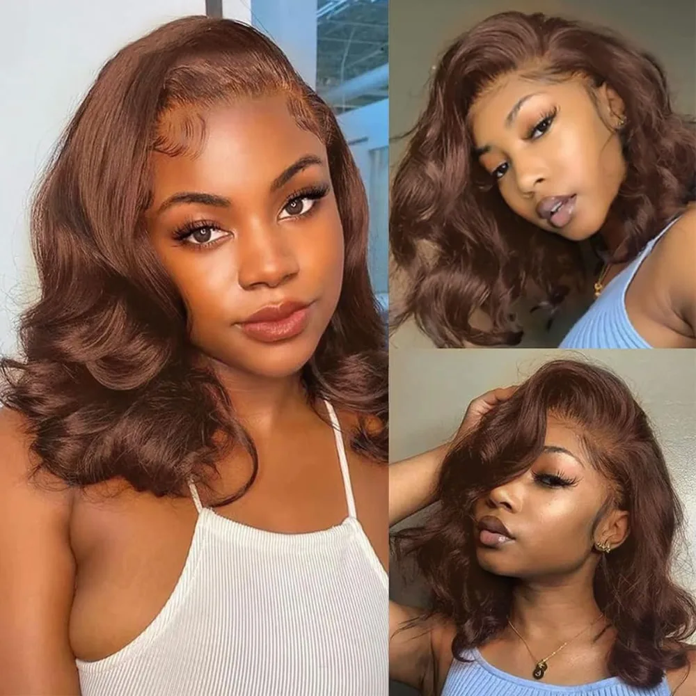 Chocolate Brown Lace Front Wig 13x6 HD Body Wave Human Hair Pre Plucked Glueless 12Inch
Chocolate Brown Lace Front Wig 13x6 HD Body Wave Human Hair Pre Plucked Glueless 12Inch