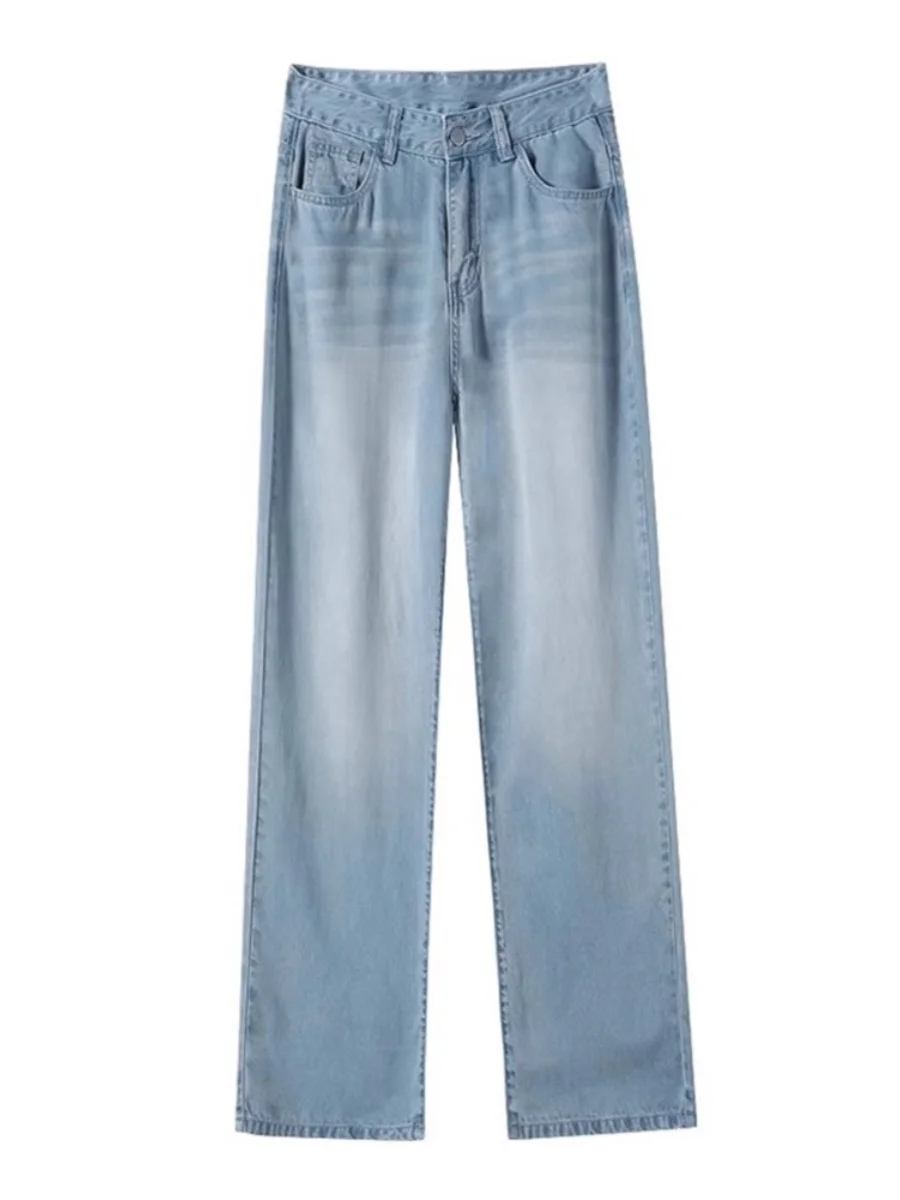 Laceel Women's Summer Thin Ice Silk Wide Leg Jeans High Waist Long Pants Slimming Effect Pear ape plus Size Denim Trousers
Laceel Women's Summer Thin Ice Silk Wide Leg Jeans High Waist Long Pants Slimming Effect Pear ape plus Size Denim Trousers