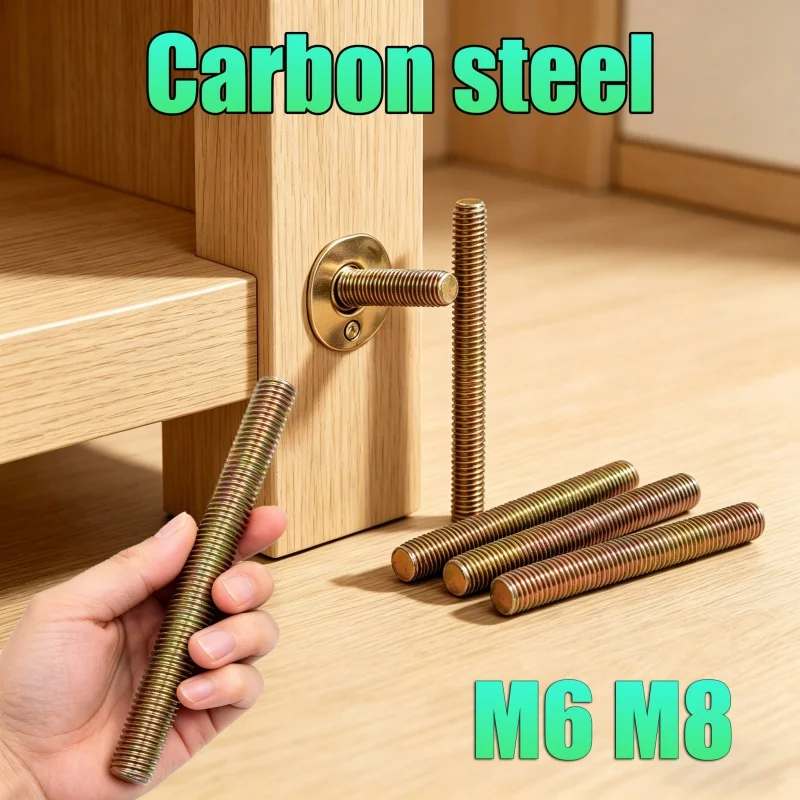 Beicai 1Pc~10pcs M6 M8 Color Zinc Full Threaded Rod Bar Fully Thread Rods Screw Galvanized Furniture Bolt Stud Stick L=25-140m
Beicai 1Pc~10pcs M6 M8 Color Zinc Full Threaded Rod Bar Fully Thread Rods Screw Galvanized Furniture Bolt Stud Stick L=25-140m