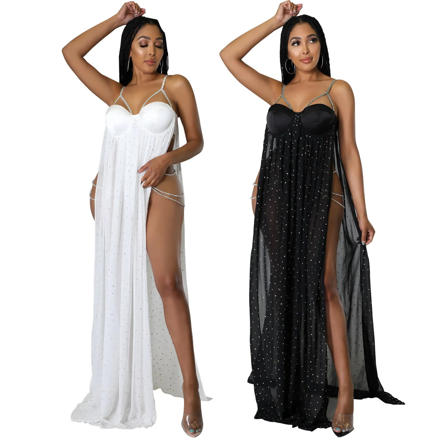 SKMY Summer New 2026 Women Clothing Fashion Sexy Night Club Outfits Mesh Dress Diamond Perspective Sleeveless Dress Party
SKMY Summer New 2026 Women Clothing Fashion Sexy Night Club Outfits Mesh Dress Diamond Perspective Sleeveless Dress Party