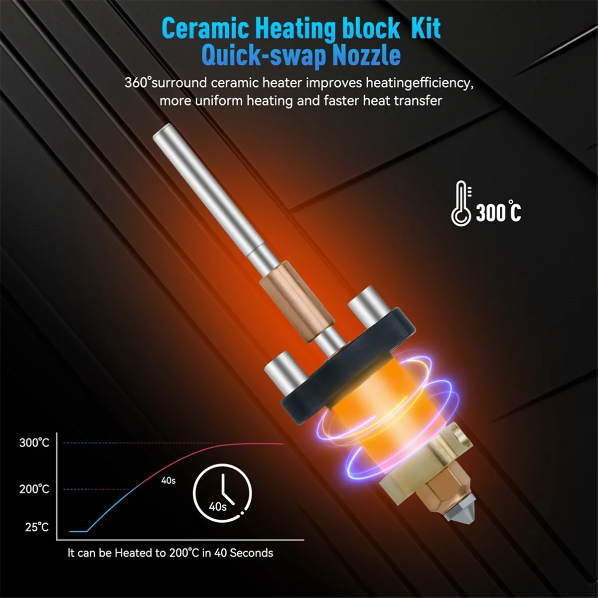 #760G For Ender 3-V3 Hotend Kit High Flow Printing Ceramic Heating Head Kits Quick-Swap Nozzle Kit 3D Printer (Silica gel)
#760G For Ender 3-V3 Hotend Kit High Flow Printing Ceramic Heating Head Kits Quick-Swap Nozzle Kit 3D Printer (Silica gel)