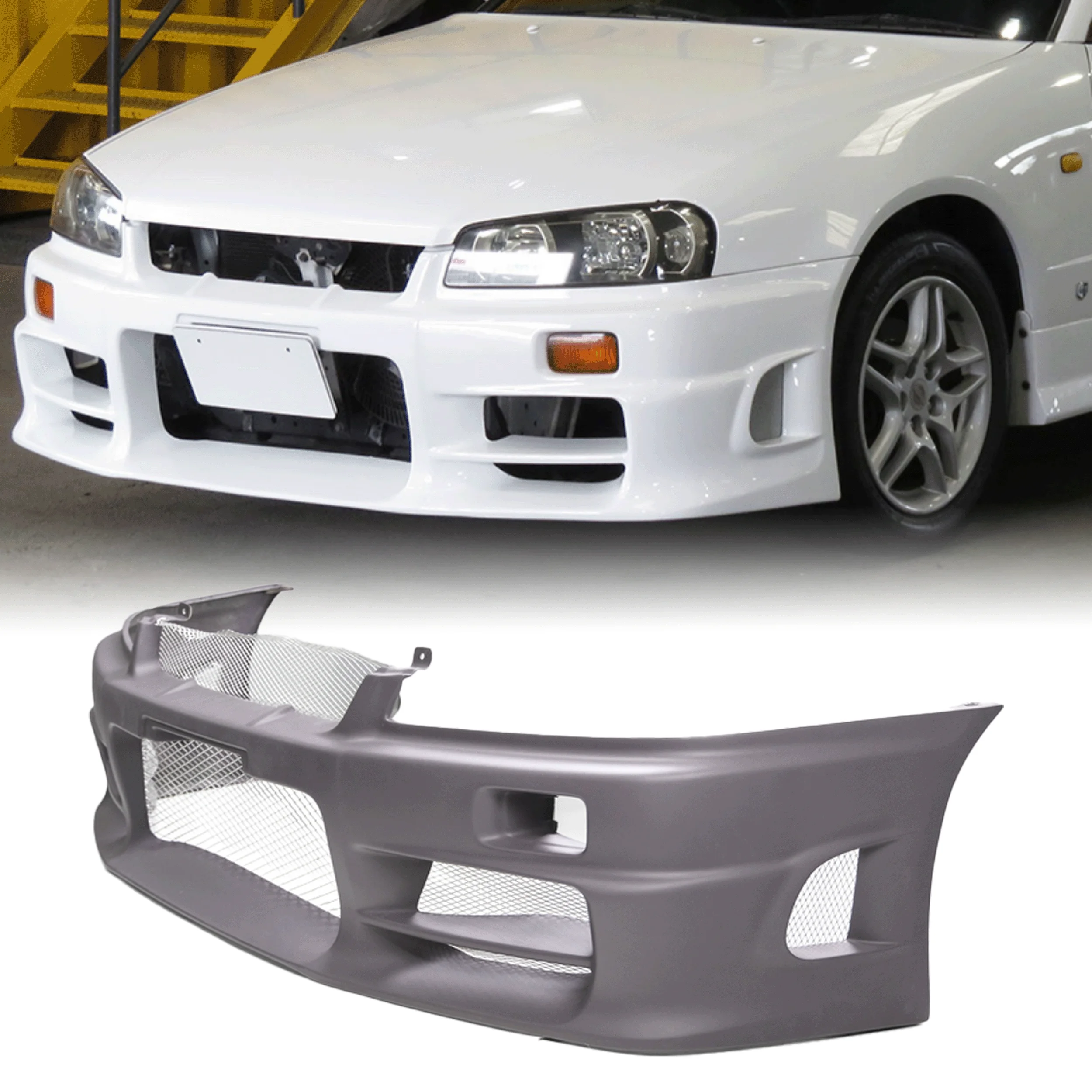 New Design Front Bumper for NISSAN SKYLINE R34 GTT TS Type Fiber Glass Material
New Design Front Bumper for NISSAN SKYLINE R34 GTT TS Type Fiber Glass Material
