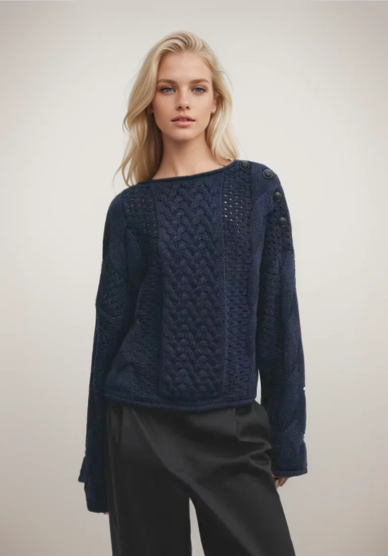 Zach Aiisa Spring New Fashion Versatile Style Button Decoration Long Sleeve Stretch Short Hollow Knitwear Women's Clothing
Zach Aiisa Spring New Fashion Versatile Style Button Decoration Long Sleeve Stretch Short Hollow Knitwear Women's Clothing