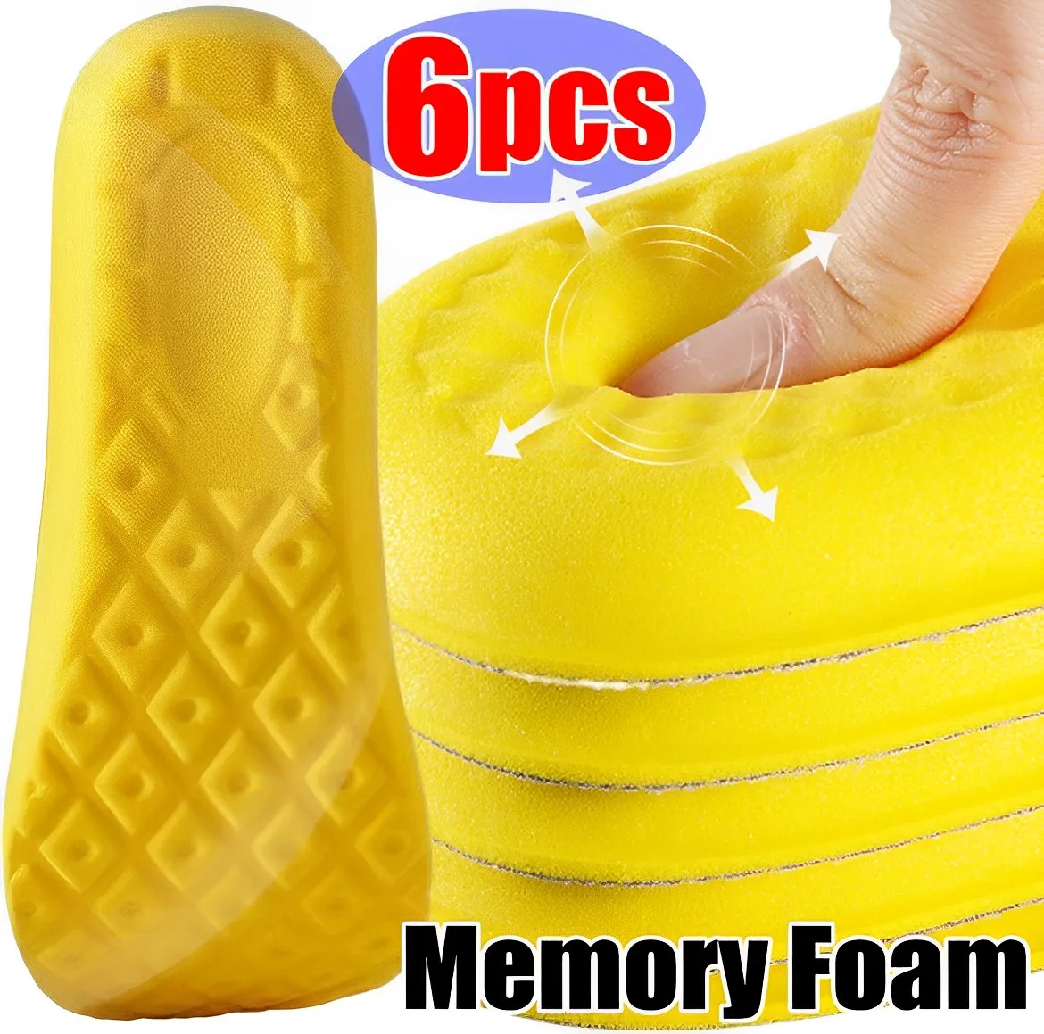 6PCS Soft Latex Memory Foam Insoles Women Men Sport Running Foot Support Shoe Pad Breathable Orthopedic Feet Care Insert Cushion
6PCS Soft Latex Memory Foam Insoles Women Men Sport Running Foot Support Shoe Pad Breathable Orthopedic Feet Care Insert Cushion