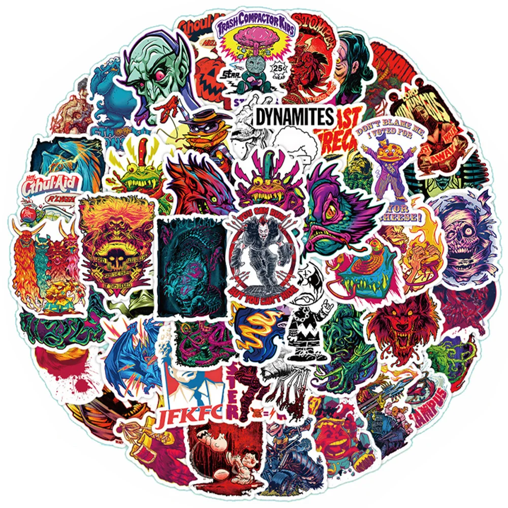 10/30/50pcs Horror Beast Faction Graffiti Stickers for Laptop Skateboard Luggage Guitar PVC Cartoon Sticker Graffiti Decals Pack
10/30/50pcs Horror Beast Faction Graffiti Stickers for Laptop Skateboard Luggage Guitar PVC Cartoon Sticker Graffiti Decals Pack