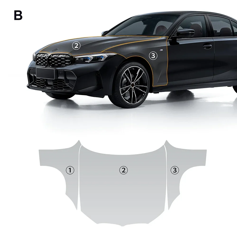 For BMW 3 Series G20 2023 Pre Car TPU Pre-cut PPF Scratch-resistant Front Bumper Hood Engine Transparent Protective Film Kit
For BMW 3 Series G20 2023 Pre Car TPU Pre-cut PPF Scratch-resistant Front Bumper Hood Engine Transparent Protective Film Kit
