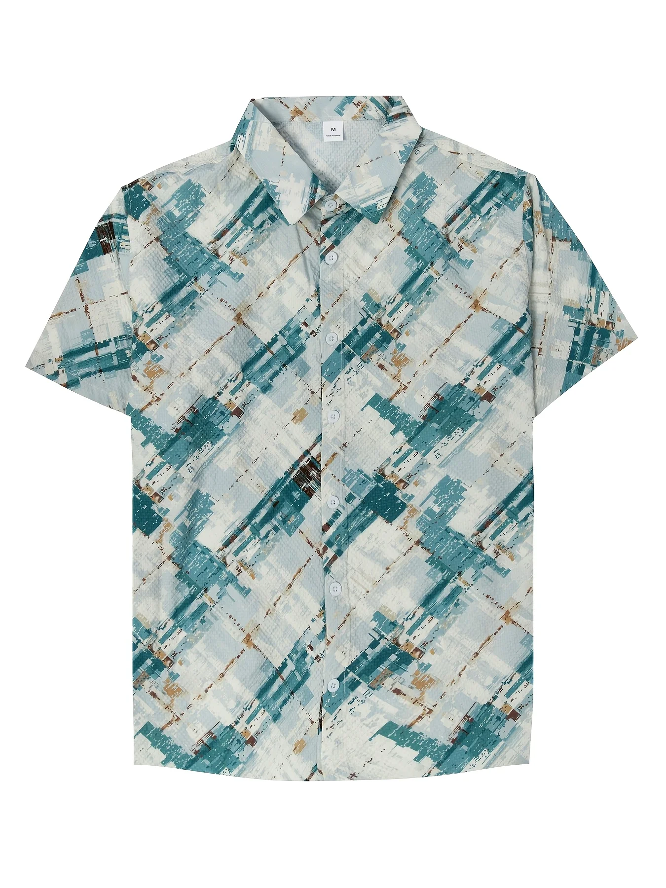 Men Light Blue Teal Brown Distressed Graffiti Plaid Thin Print Short Sleeve Casual Shirt
Men Light Blue Teal Brown Distressed Graffiti Plaid Thin Print Short Sleeve Casual Shirt
