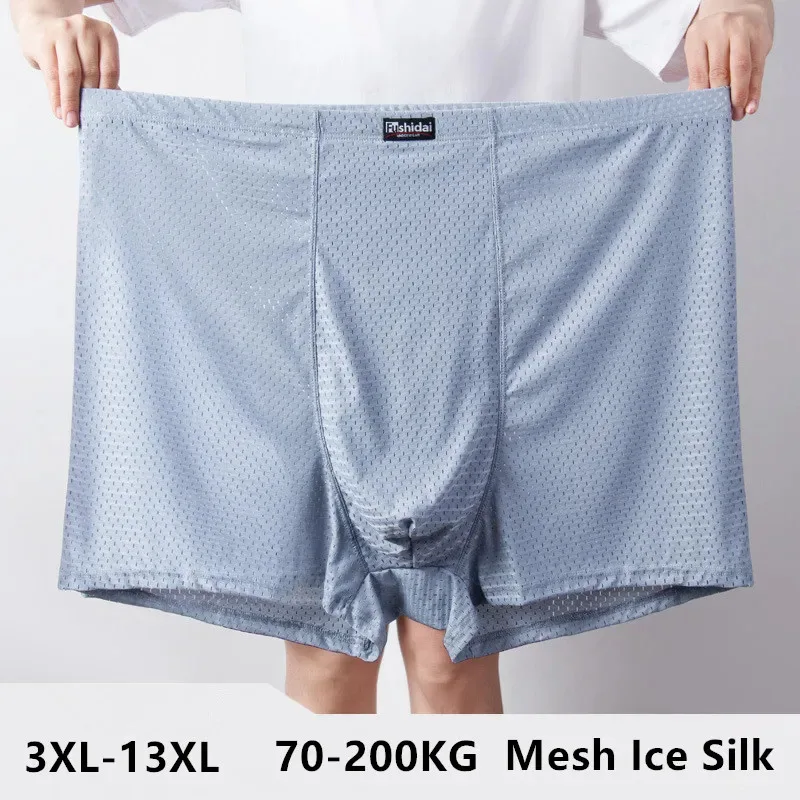 Summer Mesh Boxers For Men 200KG Plus Size 13XL 12XL Underpants Male Panties High Waist 10XL Underwear Oversized Ice Silk Shorts
Summer Mesh Boxers For Men 200KG Plus Size 13XL 12XL Underpants Male Panties High Waist 10XL Underwear Oversized Ice Silk Shorts