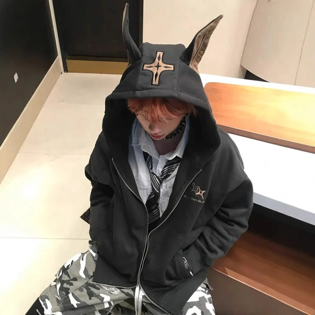 American Sle Hooded Cardigan Sweatirt Men's Street Hip Hop Trendy Brand Haome Zipper Jaet Autumn Thiened Casual
American Sle Hooded Cardigan Sweatirt Men's Street Hip Hop Trendy Brand Haome Zipper Jaet Autumn Thiened Casual