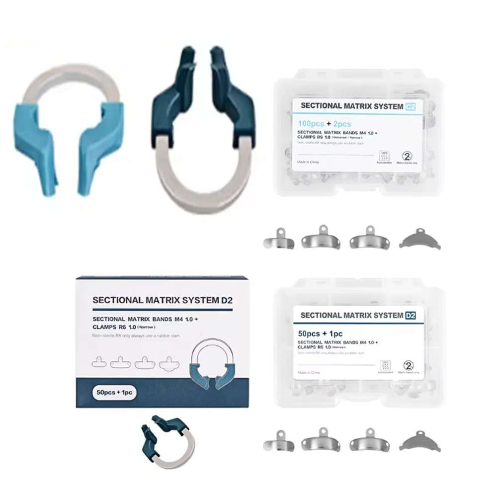 Complete Dental Matrix System with Bands Clamps and Retainer Rings for Efficient Tooth Restoration
Complete Dental Matrix System with Bands Clamps and Retainer Rings for Efficient Tooth Restoration