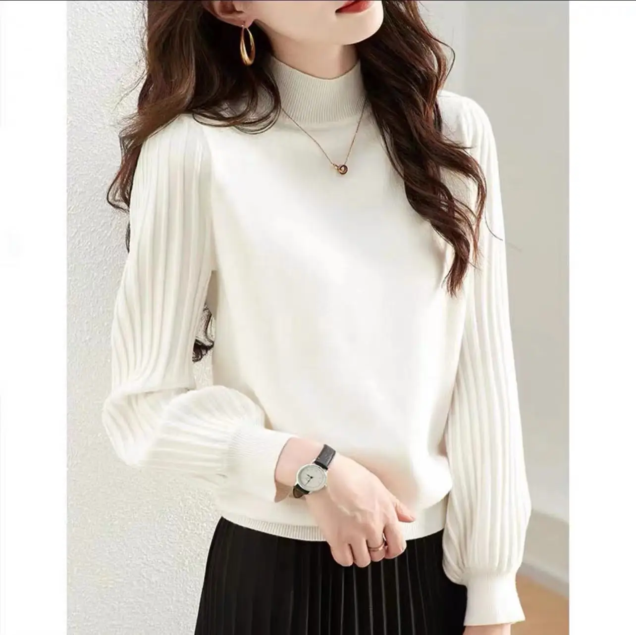 Autumn and Winter Sweater Slim Basic Pullover Fashion Korean Knit Tops Women's Sweater Stretch Pullovers
Autumn and Winter Sweater Slim Basic Pullover Fashion Korean Knit Tops Women's Sweater Stretch Pullovers