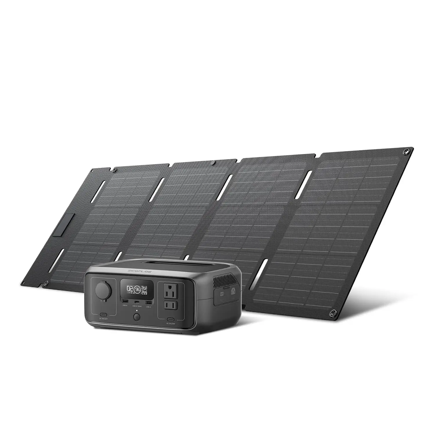 Solar Generator RIVER 3 with 45W Solar Panel, 245Wh Portable Power Station LiFePO4 Battery, 300W Up to 600W AC Output,, Custom
Solar Generator RIVER 3 with 45W Solar Panel, 245Wh Portable Power Station LiFePO4 Battery, 300W Up to 600W AC Output,, Custom