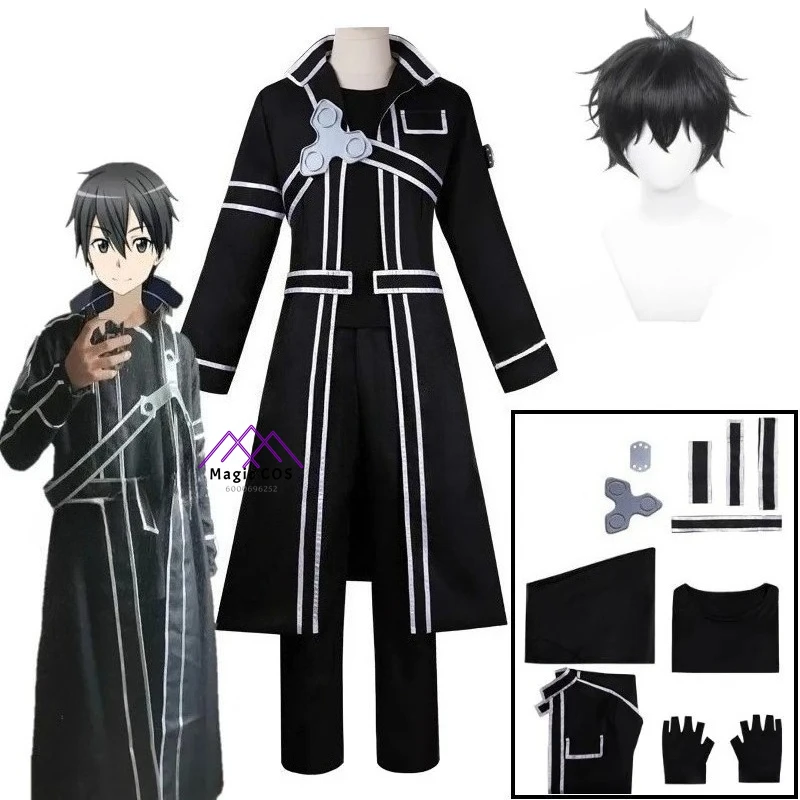 Anime Sword Art Online Cosplay Costumes Kirito Kazuto Kirigaya Jacket Halloween Robe Suit Wig Uniform Halloween Party Colthing
Anime Sword Art Online Cosplay Costumes Kirito Kazuto Kirigaya Jacket Halloween Robe Suit Wig Uniform Halloween Party Colthing