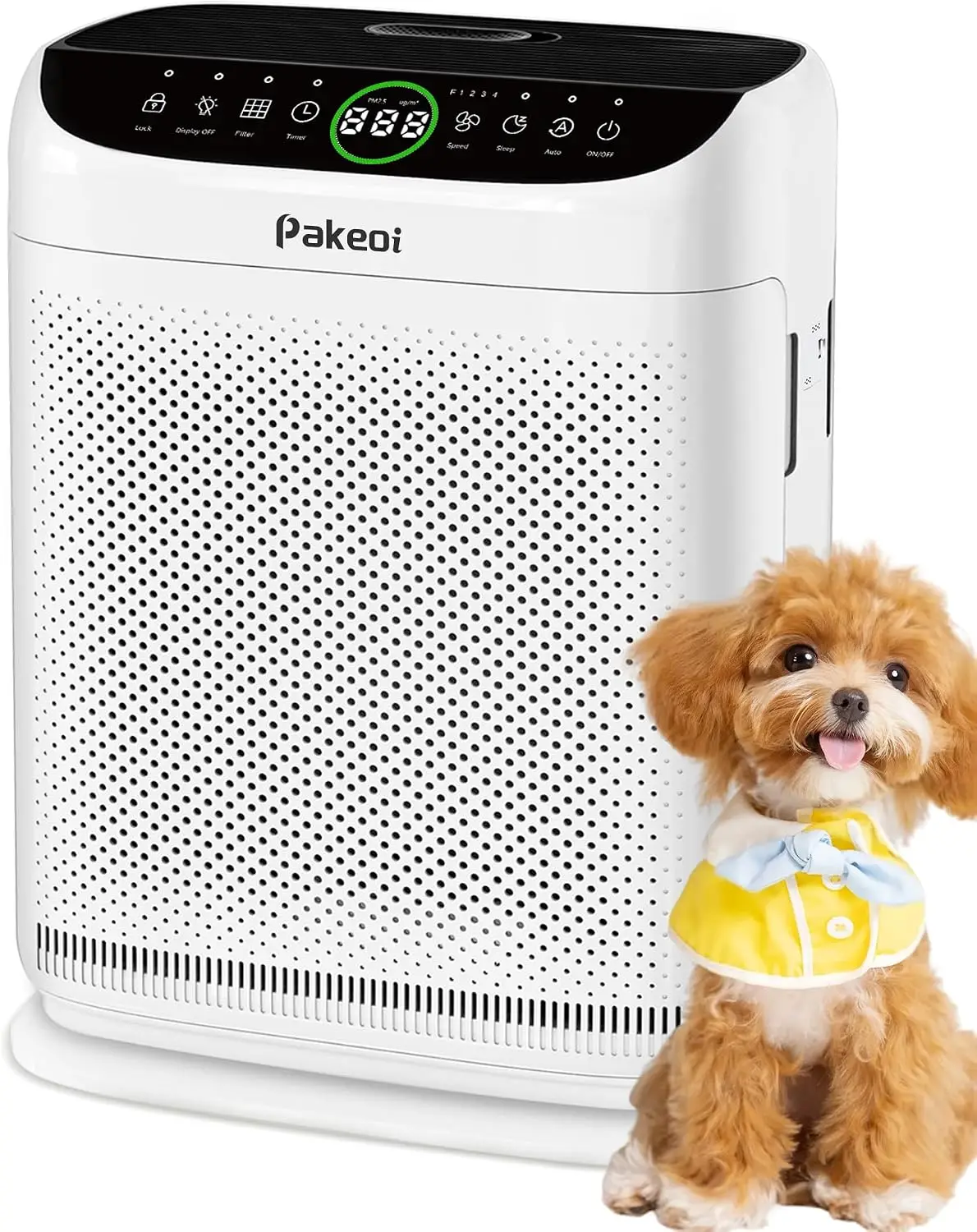 HEPA Air Purifier for Large Room Up to 3000 Ft², Double Air Intake, Washable Pre-Filters, Remote Control, 15dB Sleep Mode, for Pets Dust, White
HEPA Air Purifier for Large Room Up to 3000 Ft², Double Air Intake, Washable Pre-Filters, Remote Control, 15dB Sleep Mode, for Pets Dust, White
