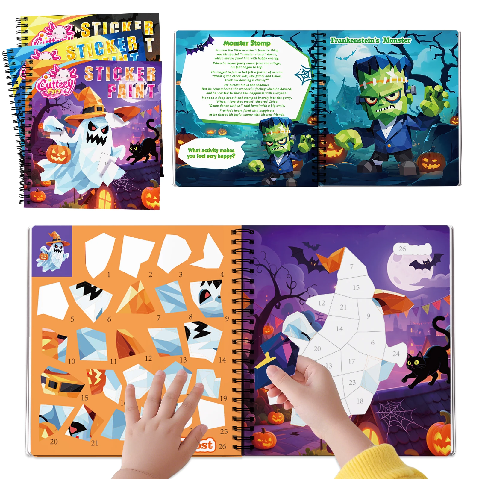 Halloween Party Favors - Reusable Sticker Book Paint By Number for Kids - Halloween Crafts & Gifts Activities Party Supplies
Halloween Party Favors - Reusable Sticker Book Paint By Number for Kids - Halloween Crafts & Gifts Activities Party Supplies