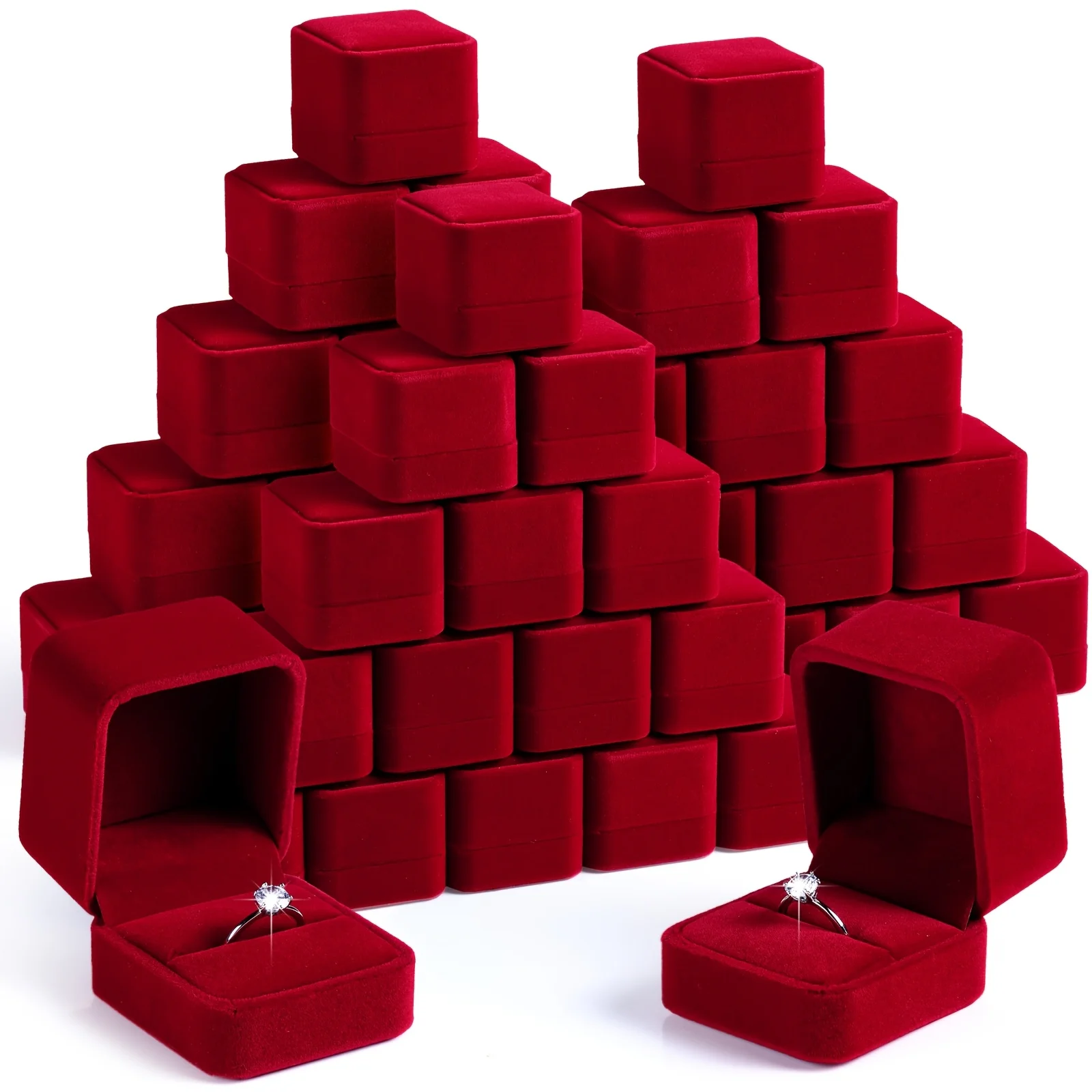 48pcs Velvet Ring Boxes Bulk for Jewelry Display Wedding Engagement Ring Box Jewelry Case Gift Boxes Earring Boxes for Birthday Anniversary Proposal(Wine Red)
48pcs Velvet Ring Boxes Bulk for Jewelry Display Wedding Engagement Ring Box Jewelry Case Gift Boxes Earring Boxes for Birthday Anniversary Proposal(Wine Red)