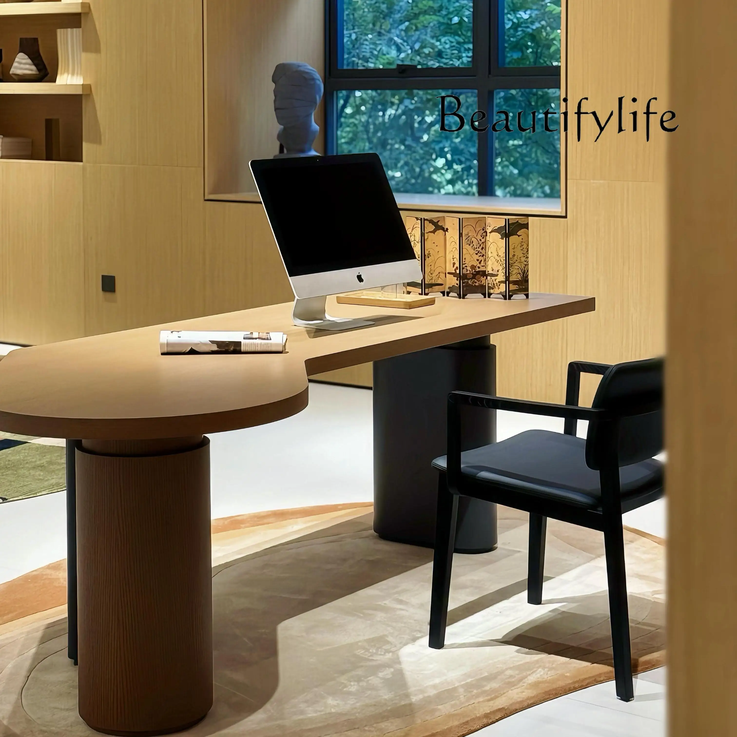 Medieval style special-shaped solid wood desk modern light luxury simple retro wabi sandy wind curved desk
Medieval style special-shaped solid wood desk modern light luxury simple retro wabi sandy wind curved desk