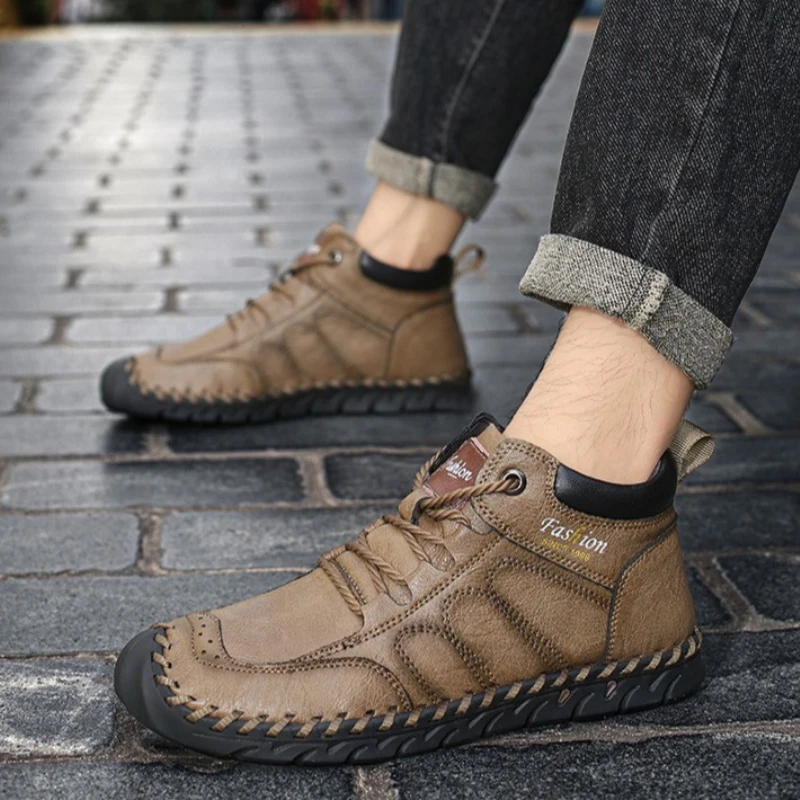 Новинка 2026, кожаная повседневная мужская обувь ручной работы, дизайнерские кроссовки, мужская дышащая кожаная обувь, мужские ботильоны, уличная обувь для мужчин
Новинка 2026, кожаная повседневная мужская обувь ручной работы, дизайнерские кроссовки, мужская дышащая кожаная обувь, мужские ботильоны, уличная обувь для мужчин