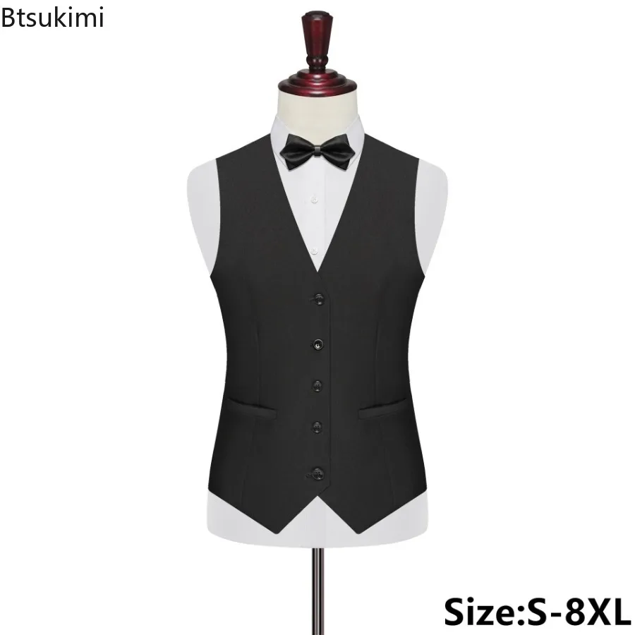 7XL 8XL Plus Size Suit Vest Men's Business Slim Dress Vest Fashion Solid Single Breasted V-neck Wedding Party Formal Waistcoats
7XL 8XL Plus Size Suit Vest Men's Business Slim Dress Vest Fashion Solid Single Breasted V-neck Wedding Party Formal Waistcoats