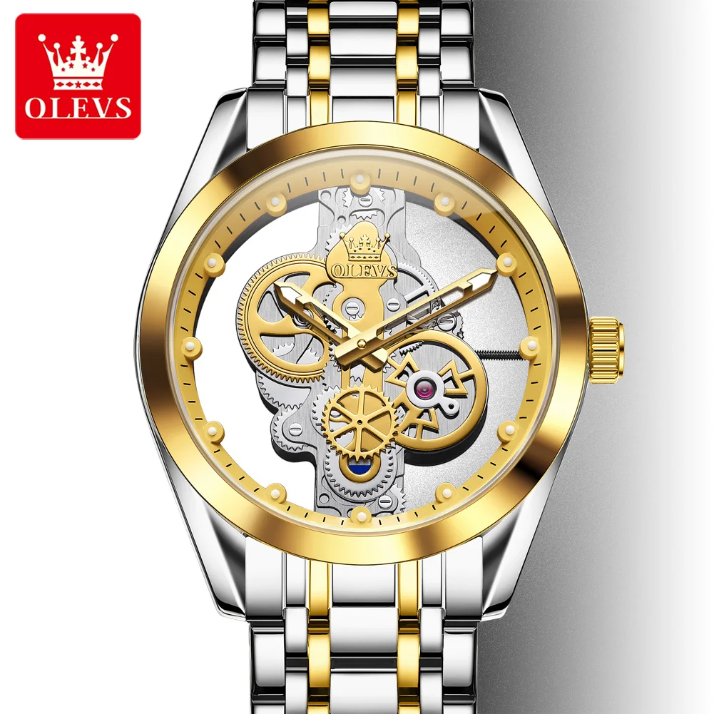 OLEVS 3725 Men's Watch Fashion Transparent Mechanical Dial Stainless Steel Waterproof Luminous Men's Watch Quartz
OLEVS 3725 Men's Watch Fashion Transparent Mechanical Dial Stainless Steel Waterproof Luminous Men's Watch Quartz
