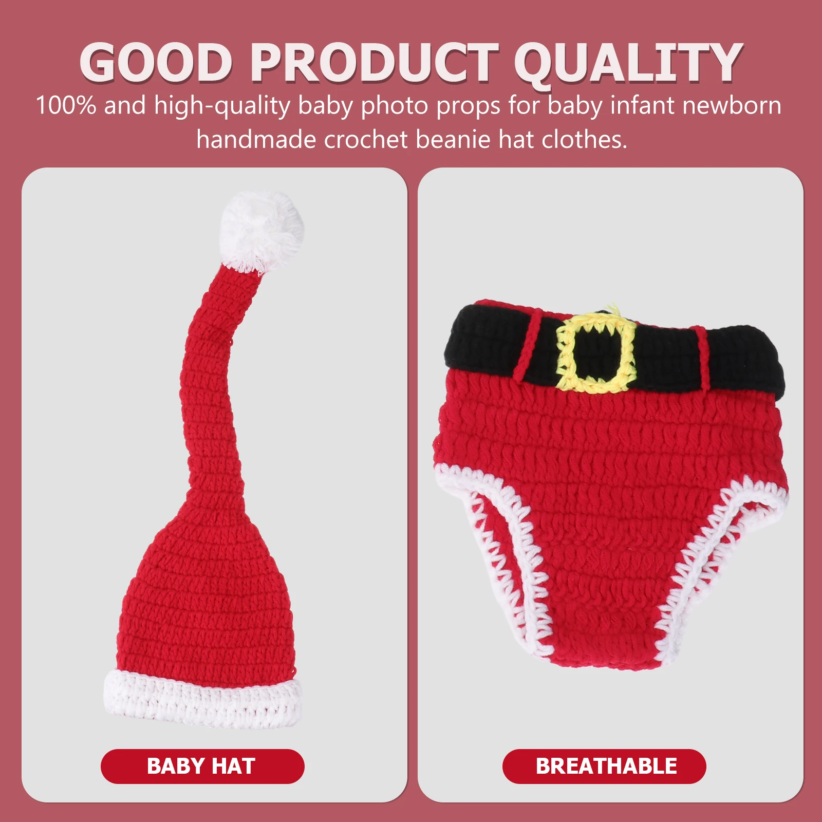 Newborn 0-1 Months Santa Claus Crochet Cotton Hat Baby Unisex Christmas Photography Props Handmade Gift Winter Beanie Clothes
Newborn 0-1 Months Santa Claus Crochet Cotton Hat Baby Unisex Christmas Photography Props Handmade Gift Winter Beanie Clothes