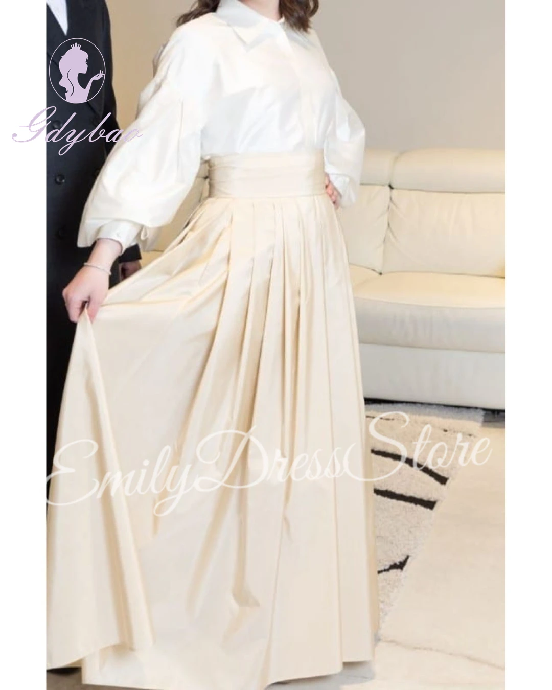 Customized Satin Evening Dress Women Shirt Skirt 2 PC Set Full Sleeves Bridal Bridesmaid Formal Long Trend Pageant Ball Gowns
Customized Satin Evening Dress Women Shirt Skirt 2 PC Set Full Sleeves Bridal Bridesmaid Formal Long Trend Pageant Ball Gowns