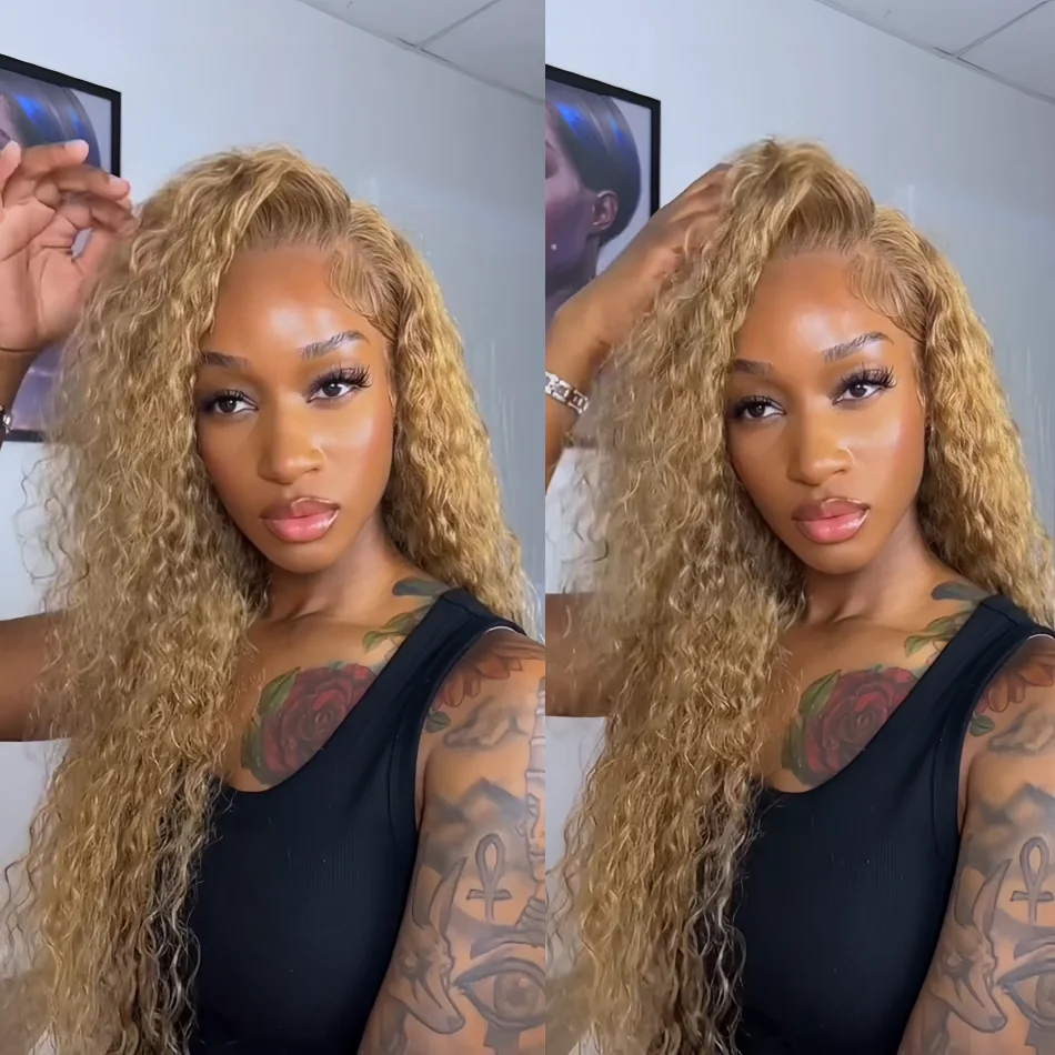 #27 Honey Blonde Lace Front Wig 30 Inch Deep Wave Frontal Wig Curly Human Hair Wig 13x4 13x6 Colored Human Hair Wigs 200 Density
#27 Honey Blonde Lace Front Wig 30 Inch Deep Wave Frontal Wig Curly Human Hair Wig 13x4 13x6 Colored Human Hair Wigs 200 Density