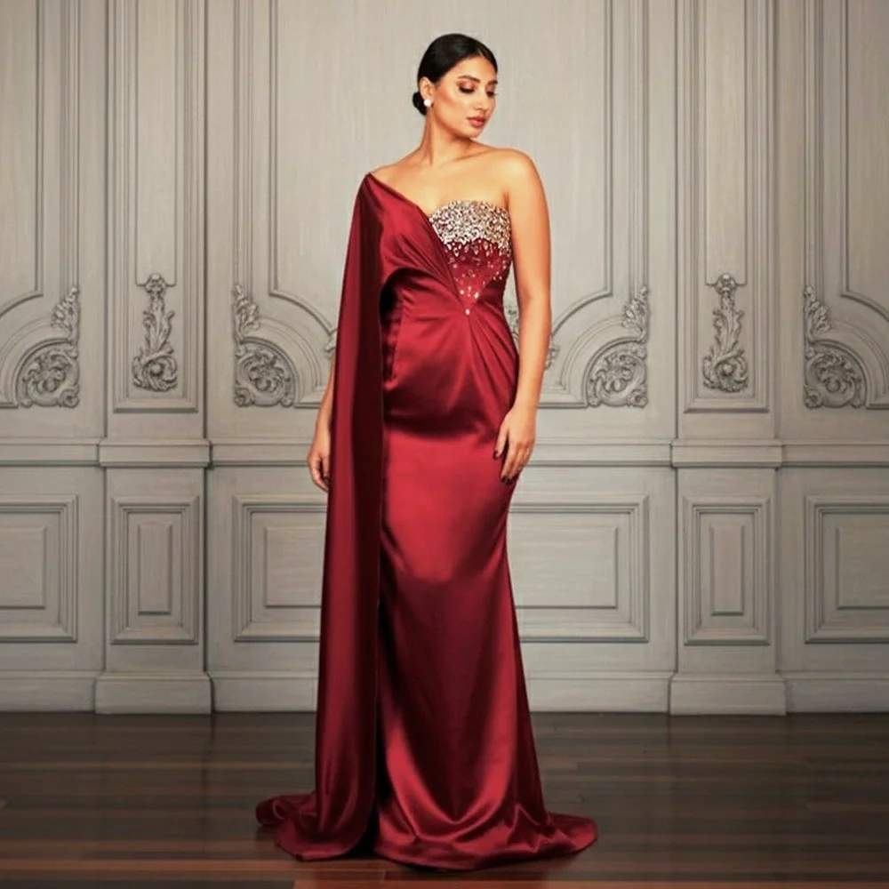 Customized High Quality Women Evening Dress Glitter Bespoke Occasion One-shoulder Shawl Long Dresses Elegant Party Wedding
Customized High Quality Women Evening Dress Glitter Bespoke Occasion One-shoulder Shawl Long Dresses Elegant Party Wedding