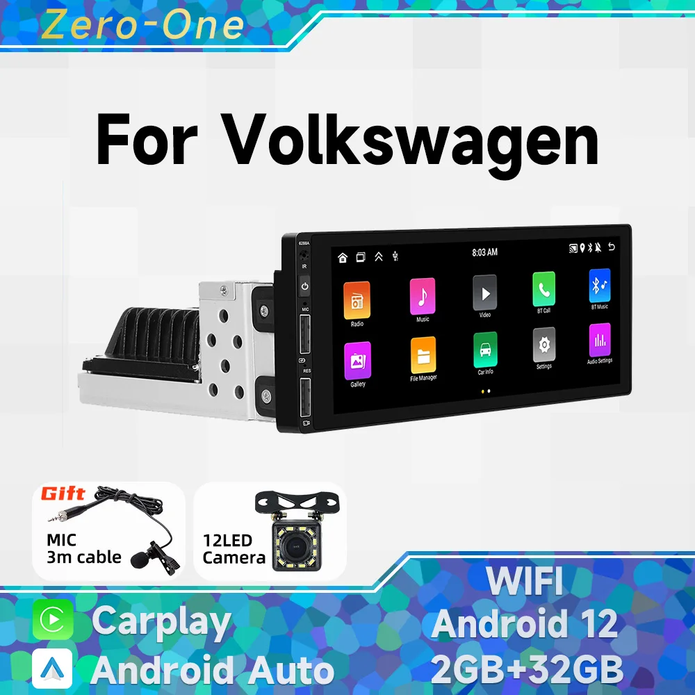 1Din Radio Android 13 Car Multimedia for VW Volkswagen Universal 6.9 Inch Screen Stereo Head Unit Wireless Carplay Autoradio GPS 
1Din Radio Android 13 Car Multimedia for VW Volkswagen Universal 6.9 Inch Screen Stereo Head Unit Wireless Carplay Autoradio GPS