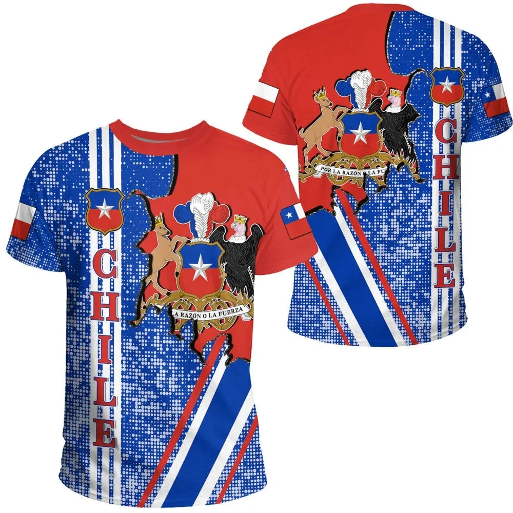 Chilean flag 3D printed men's T-shirt summer fashion casual round neck short sleeved oversized top T-shirt street men's clothing
Chilean flag 3D printed men's T-shirt summer fashion casual round neck short sleeved oversized top T-shirt street men's clothing