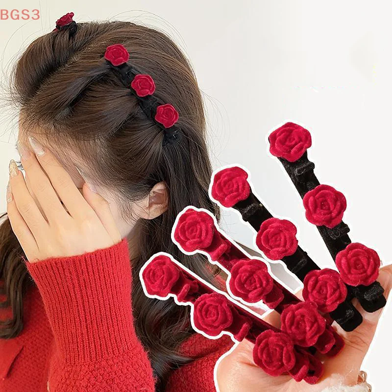 1/2Pcs Red Velvet Rose Hair Clips For Women Sweet Wedding Hair Accessories Gifts Shiny Side Duckbill Clip Cute Hair Accessories
1/2Pcs Red Velvet Rose Hair Clips For Women Sweet Wedding Hair Accessories Gifts Shiny Side Duckbill Clip Cute Hair Accessories
