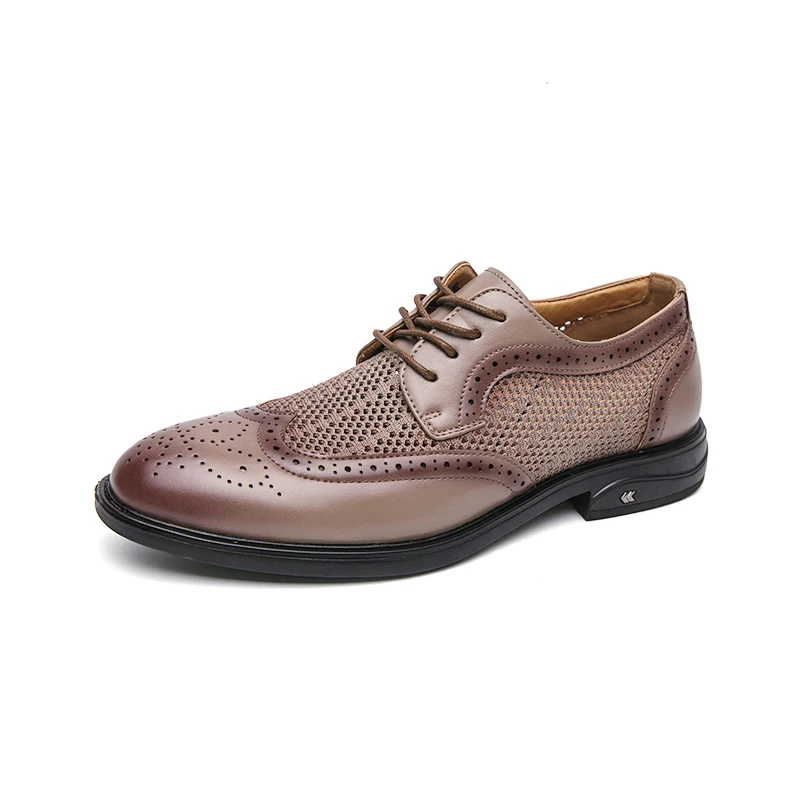 Luxury Designer New Men's Pointed Air Mesh Breathable Wedding Brogue Oxford Shoes Male Formal Dress Footwear Zapatos Hombre
Luxury Designer New Men's Pointed Air Mesh Breathable Wedding Brogue Oxford Shoes Male Formal Dress Footwear Zapatos Hombre