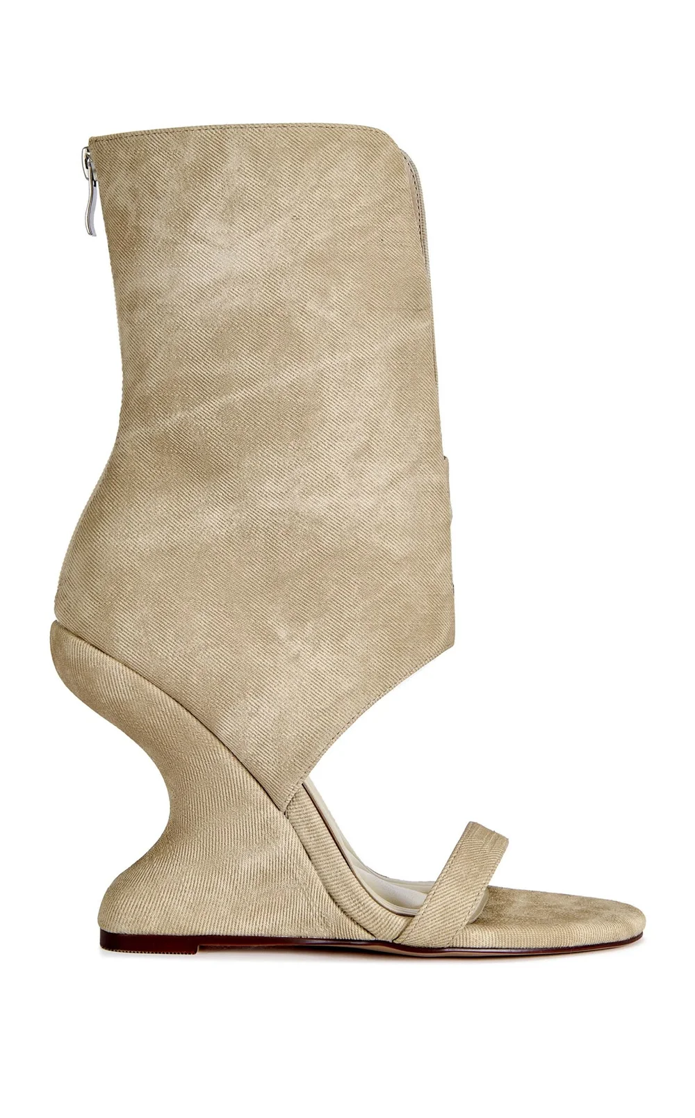 Washed Grey Cutout Cowboy Heeled Sandal Boots Open Wedge Sole Minimal Single Strap Retro Casual Style Footwear for Outdoor
Washed Grey Cutout Cowboy Heeled Sandal Boots Open Wedge Sole Minimal Single Strap Retro Casual Style Footwear for Outdoor